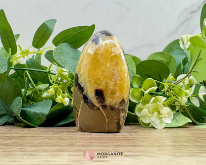 Septarian Dragon Egg Freeform No. 2 – Polished Crystal for Protection Earth Energy & Root Chakra Balance - Metaphysical