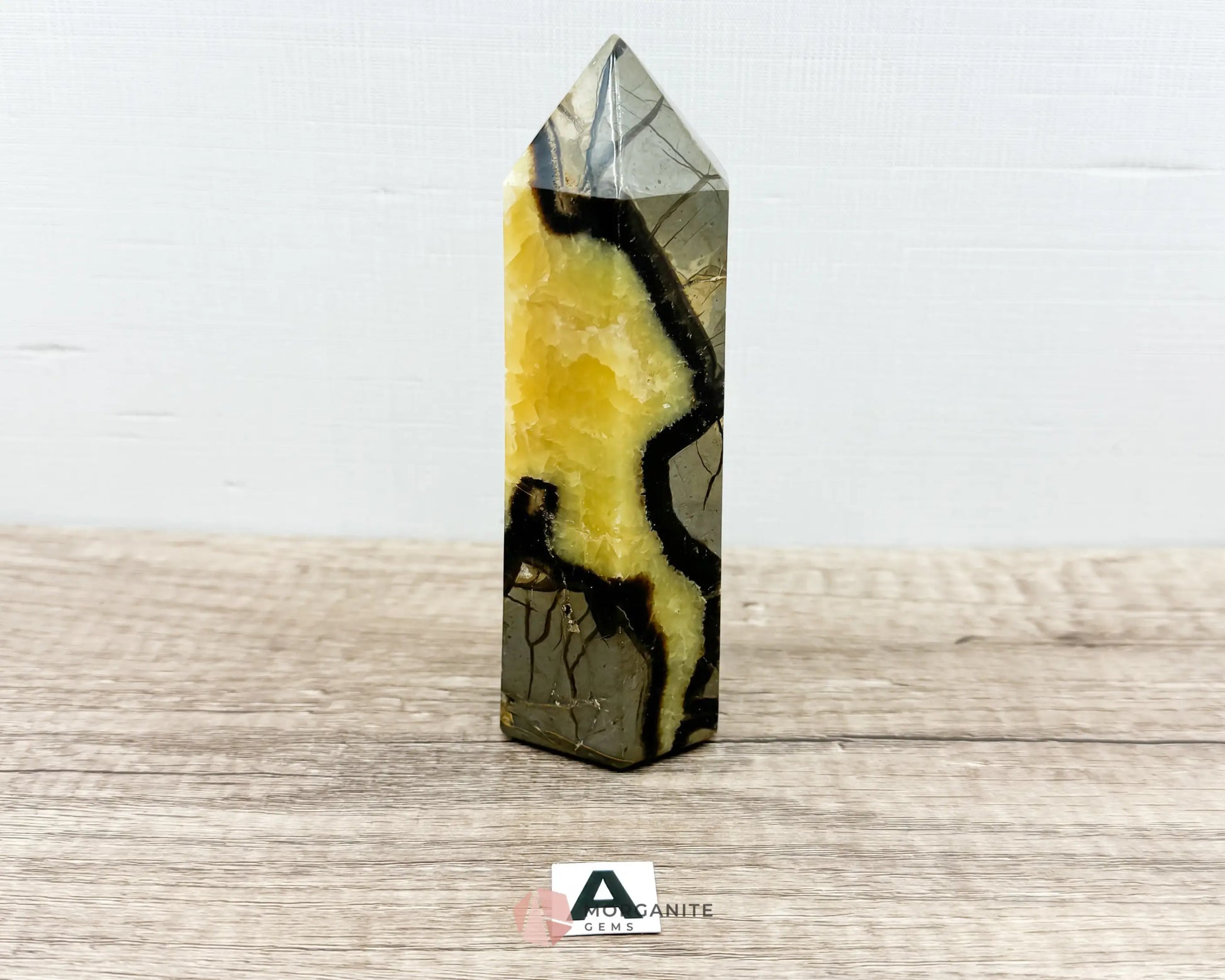 Septarian Nodule Standing Point Dragon Stone-Morganite Gems