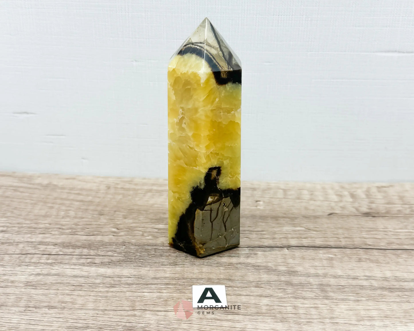 Septarian Nodule Standing Point Dragon Stone-Morganite Gems