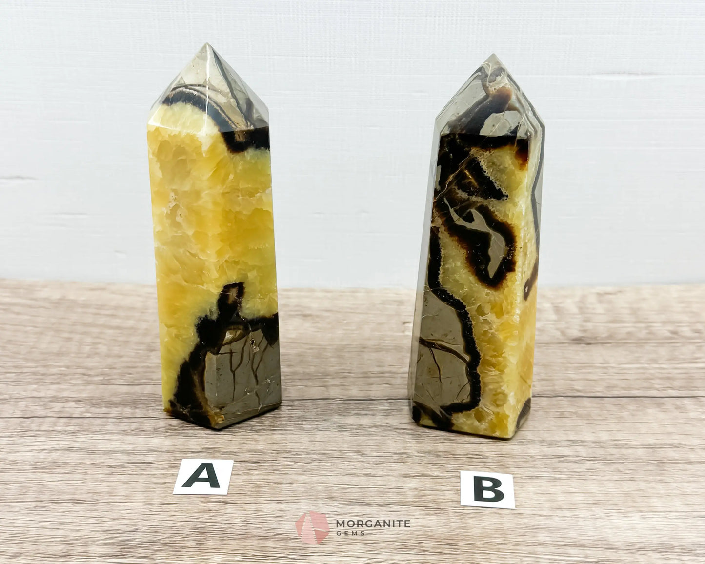 Septarian Nodule Standing Point Dragon Stone-Morganite Gems