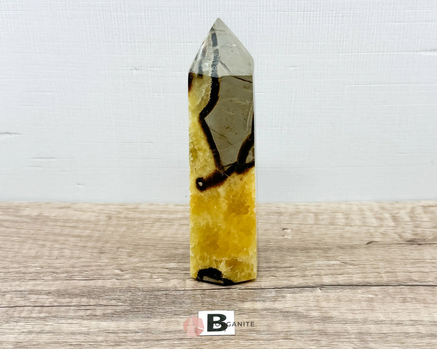 Septarian Nodule Standing Point Dragon Stone-Morganite Gems