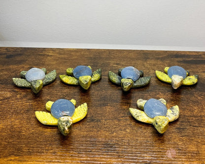 Serpentine Turtle Animal Carving-Morganite Gems