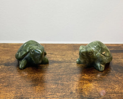 Serpentine Turtle Animal Carving-Morganite Gems