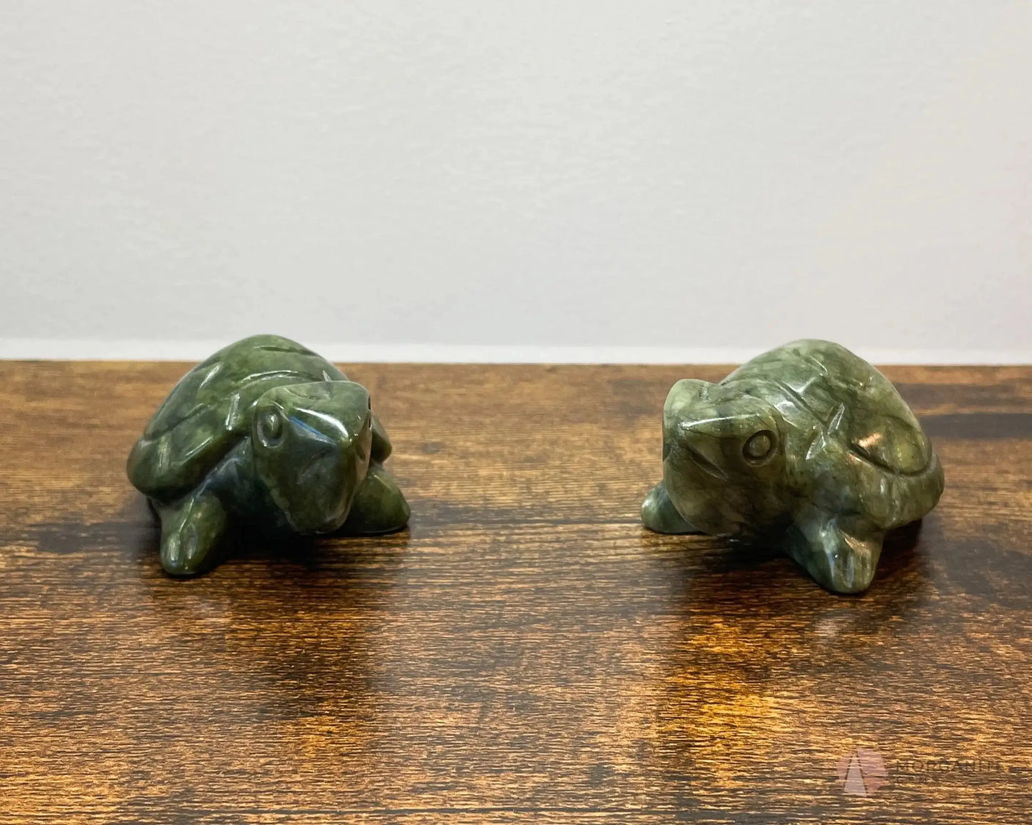 Serpentine Turtle Animal Carving-Morganite Gems