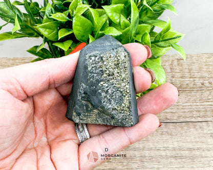 Shungite with Pyrite Towers – Natural Energy Amplifiers for Harmonious Spaces-Morganite Gems