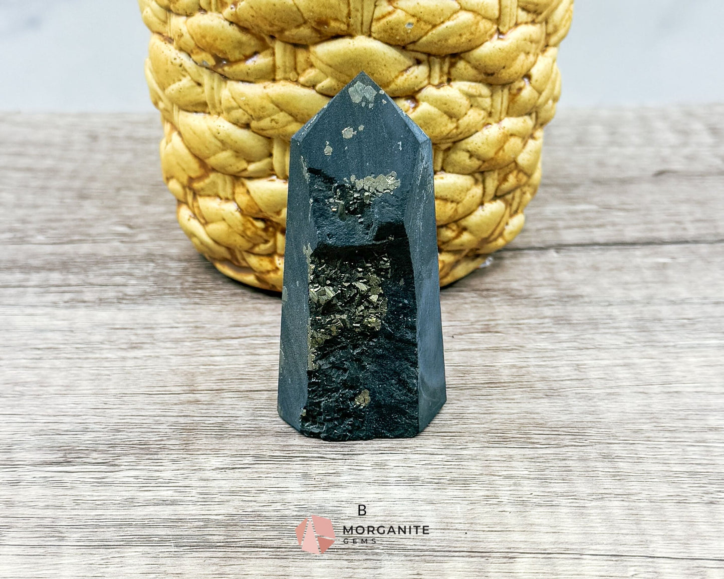 Shungite with Pyrite Towers – Natural Energy Amplifiers for Harmonious Spaces-Morganite Gems