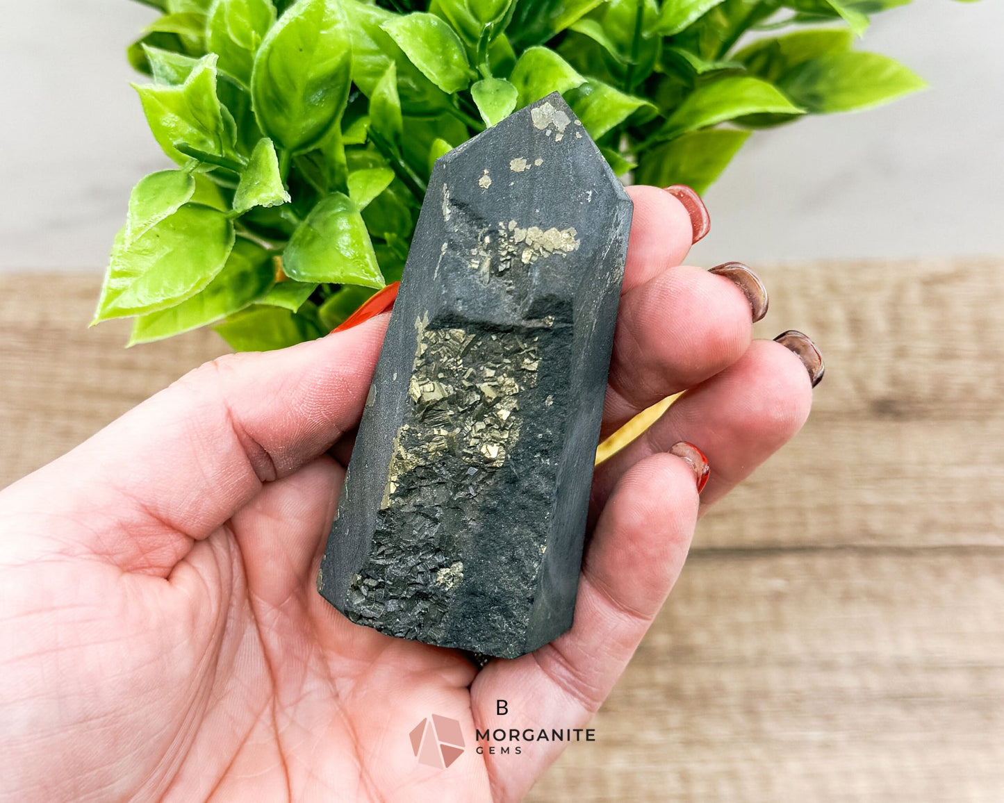 Shungite with Pyrite Towers – Natural Energy Amplifiers for Harmonious Spaces-Morganite Gems