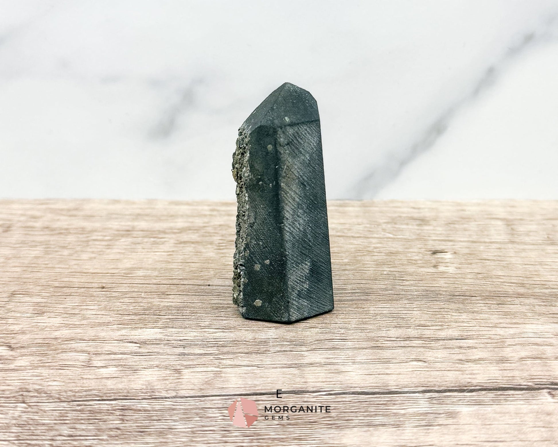 Shungite with Pyrite Towers – Natural Energy Amplifiers for Harmonious Spaces-Morganite Gems