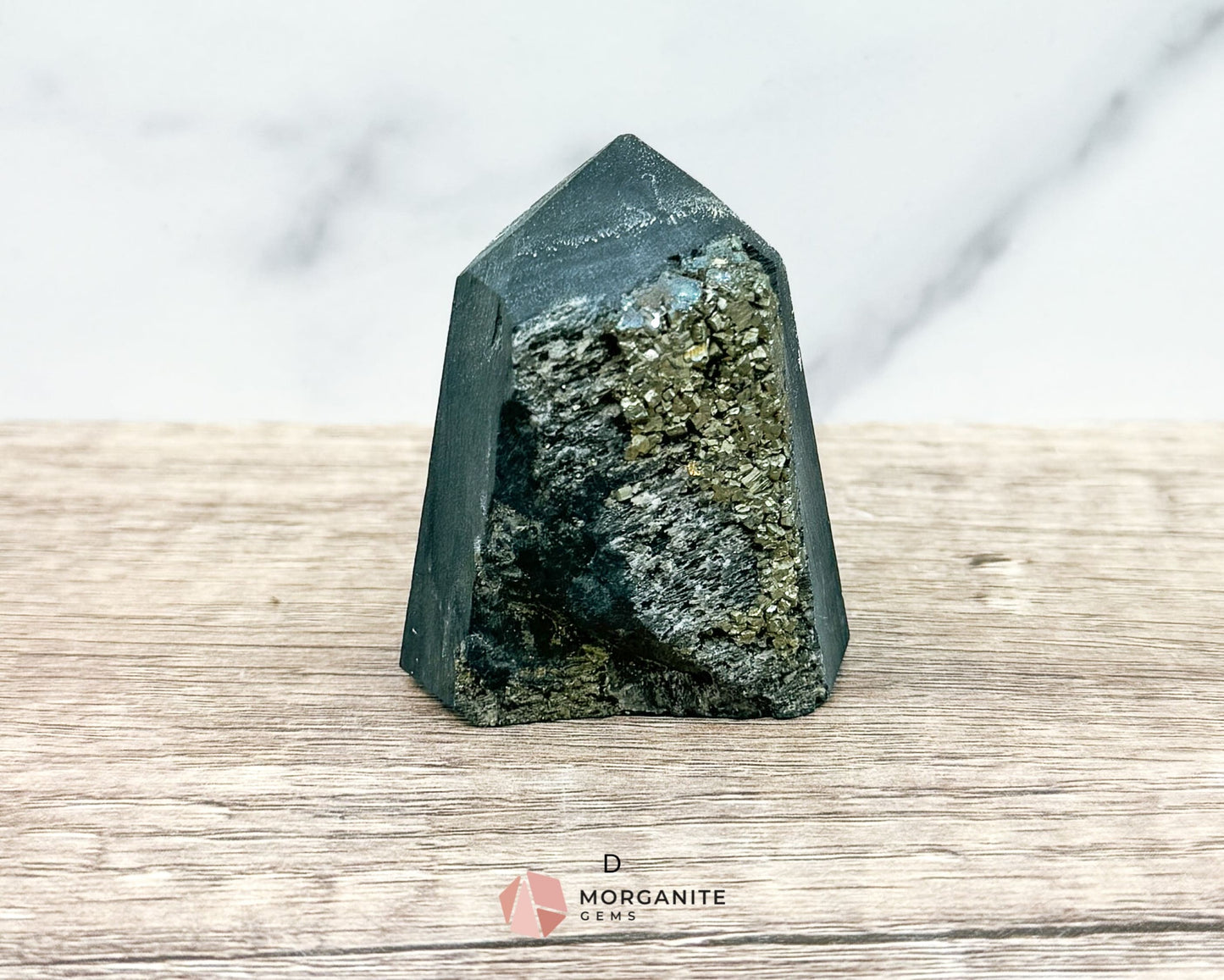 Shungite with Pyrite Towers – Natural Energy Amplifiers for Harmonious Spaces-Morganite Gems