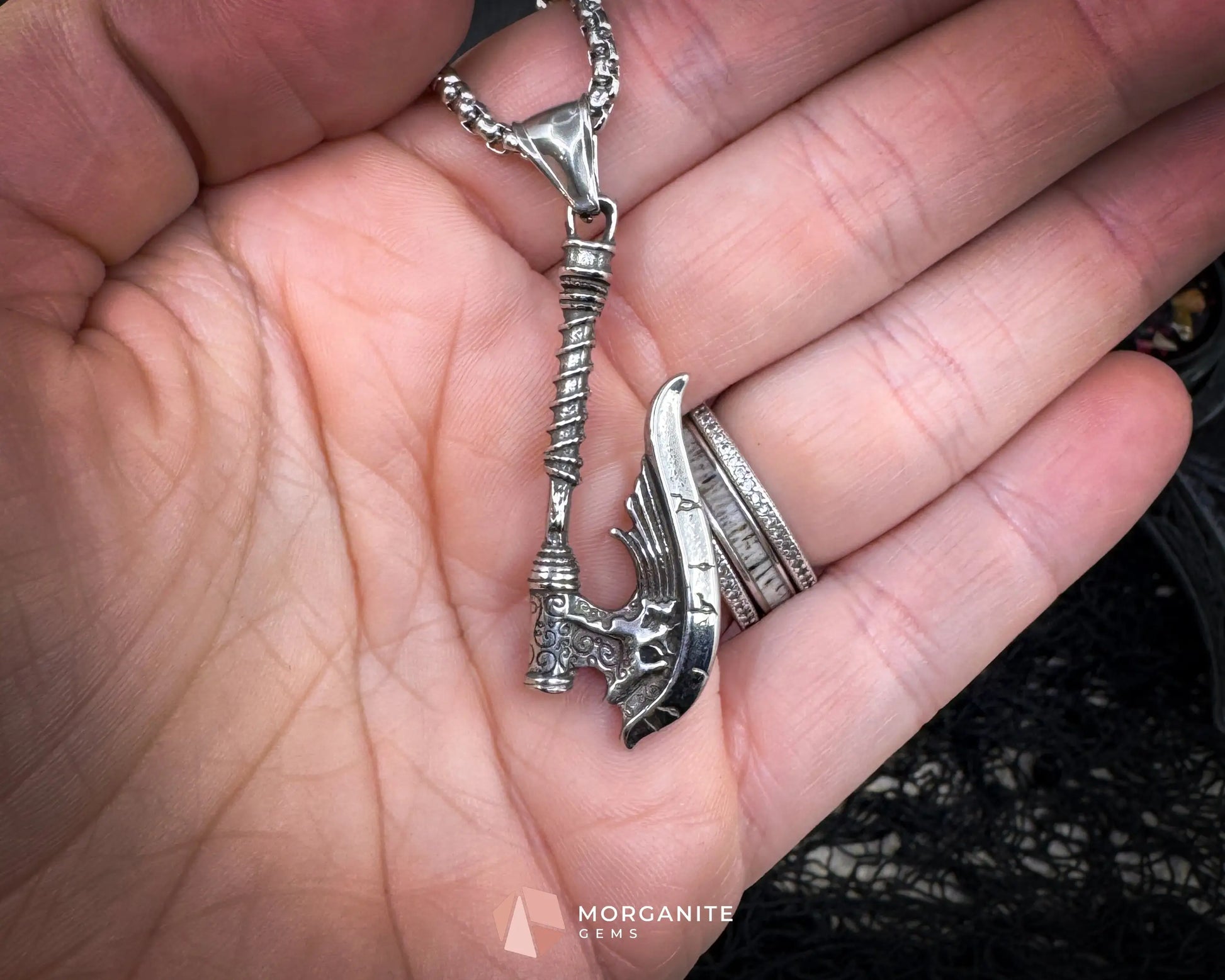 Vintage Viking Mythology Axe Pendant Necklace – Titanium Steel Amulet - Jewelry