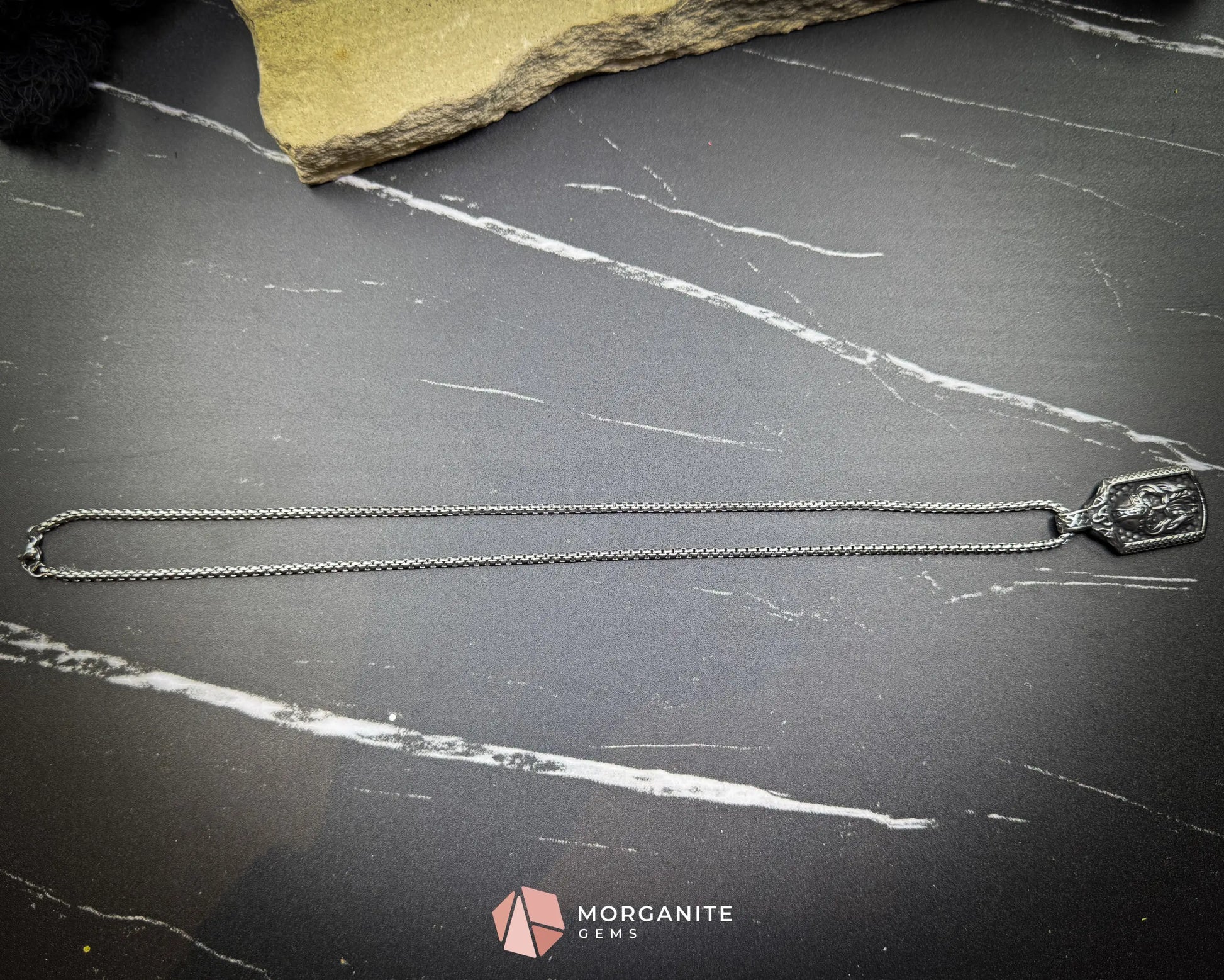 Vintage Viking Warrior Pendant Necklace – Stainless Steel Norse Amulet - Jewelry