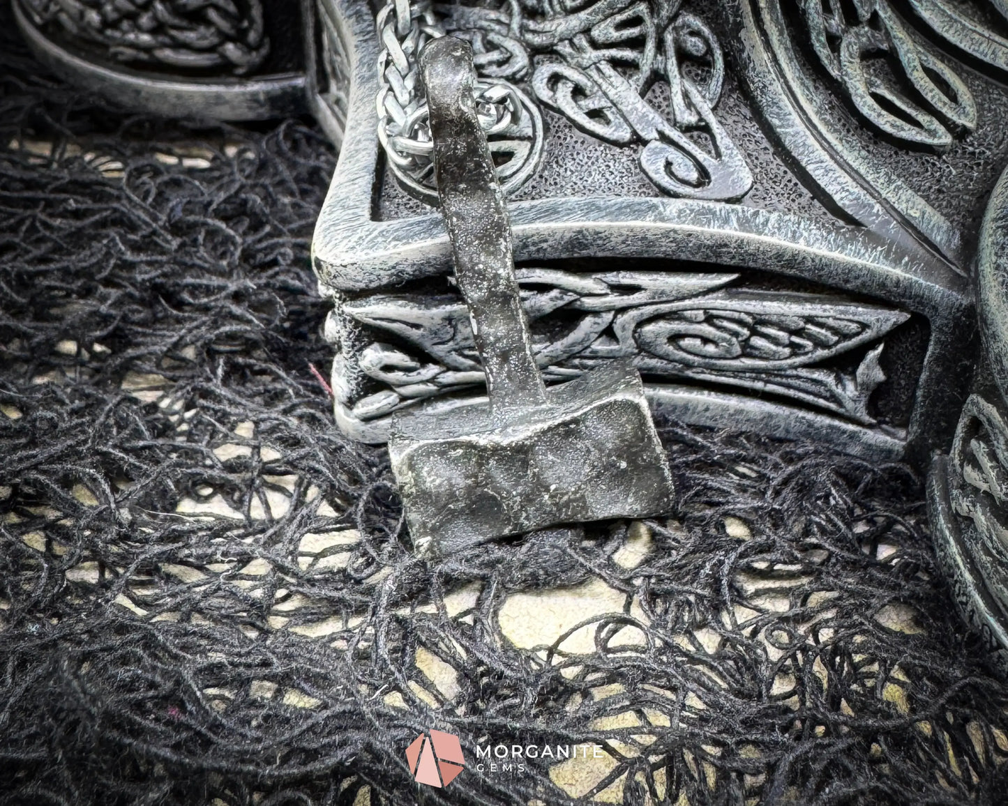 Vintage Viking Hammer Pendant Necklace – Zinc Alloy Mjolnir on 60cm Chain - Jewelry