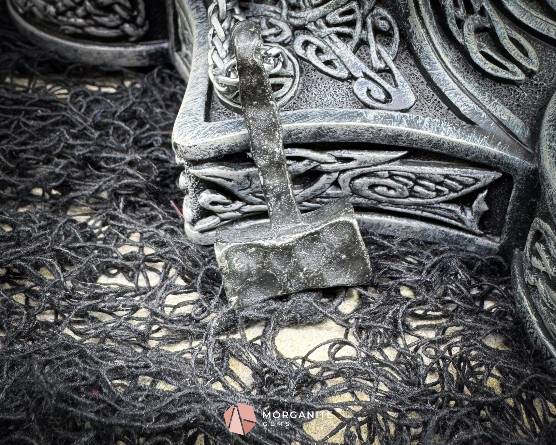 Vintage Viking Hammer Pendant Necklace – Zinc Alloy Mjolnir on 60cm Chain - Jewelry