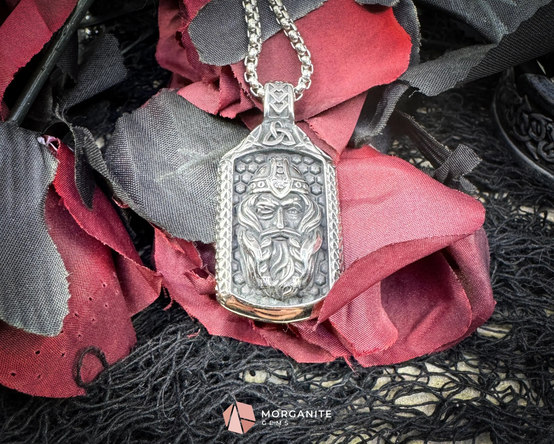 Vintage Viking Warrior Pendant Necklace – Stainless Steel Norse Amulet - Jewelry