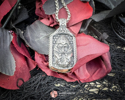 Vintage Viking Warrior Pendant Necklace – Stainless Steel Norse Amulet - Jewelry