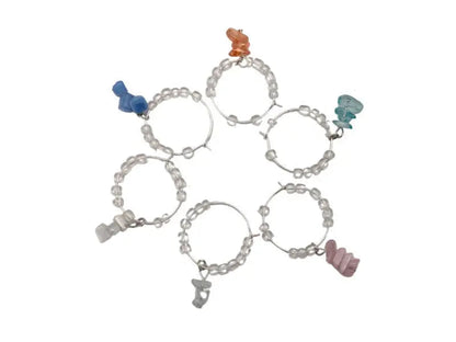 Simple Gem Wine Charms-Morganite Gems