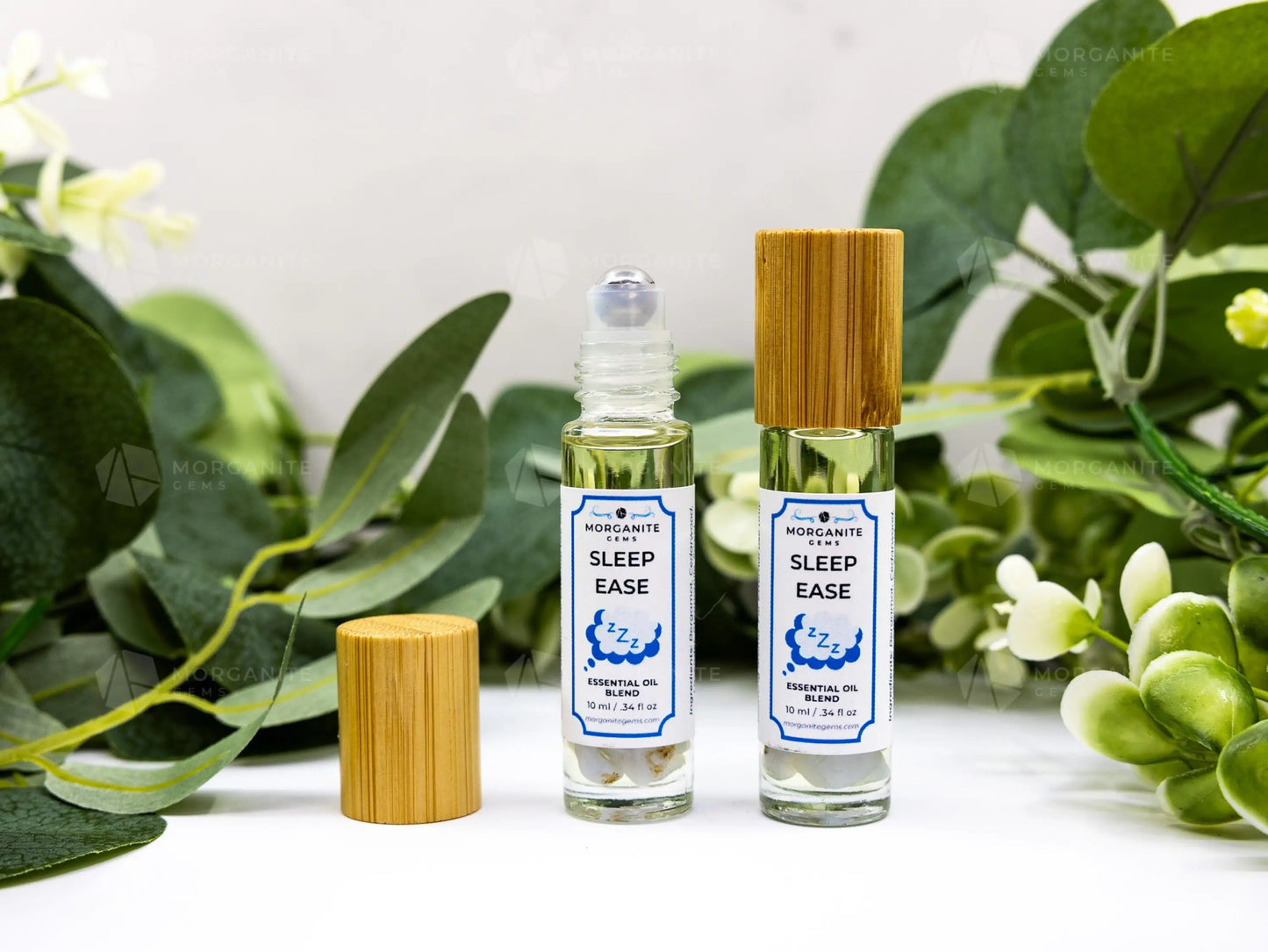 Sleep Ease Roll-On Essential Oil Blend-Morganite Gems