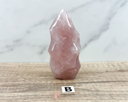 Small Rose Quartz Flame-Morganite Gems