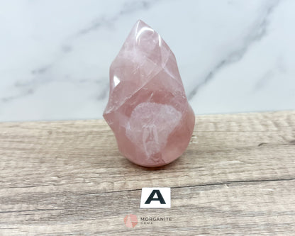 Small Rose Quartz Flame-Morganite Gems