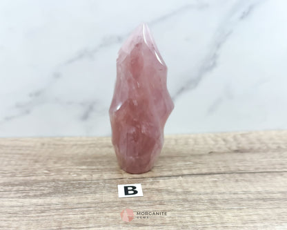 Small Rose Quartz Flame-Morganite Gems