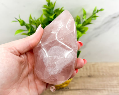 Small Rose Quartz Flame-Morganite Gems