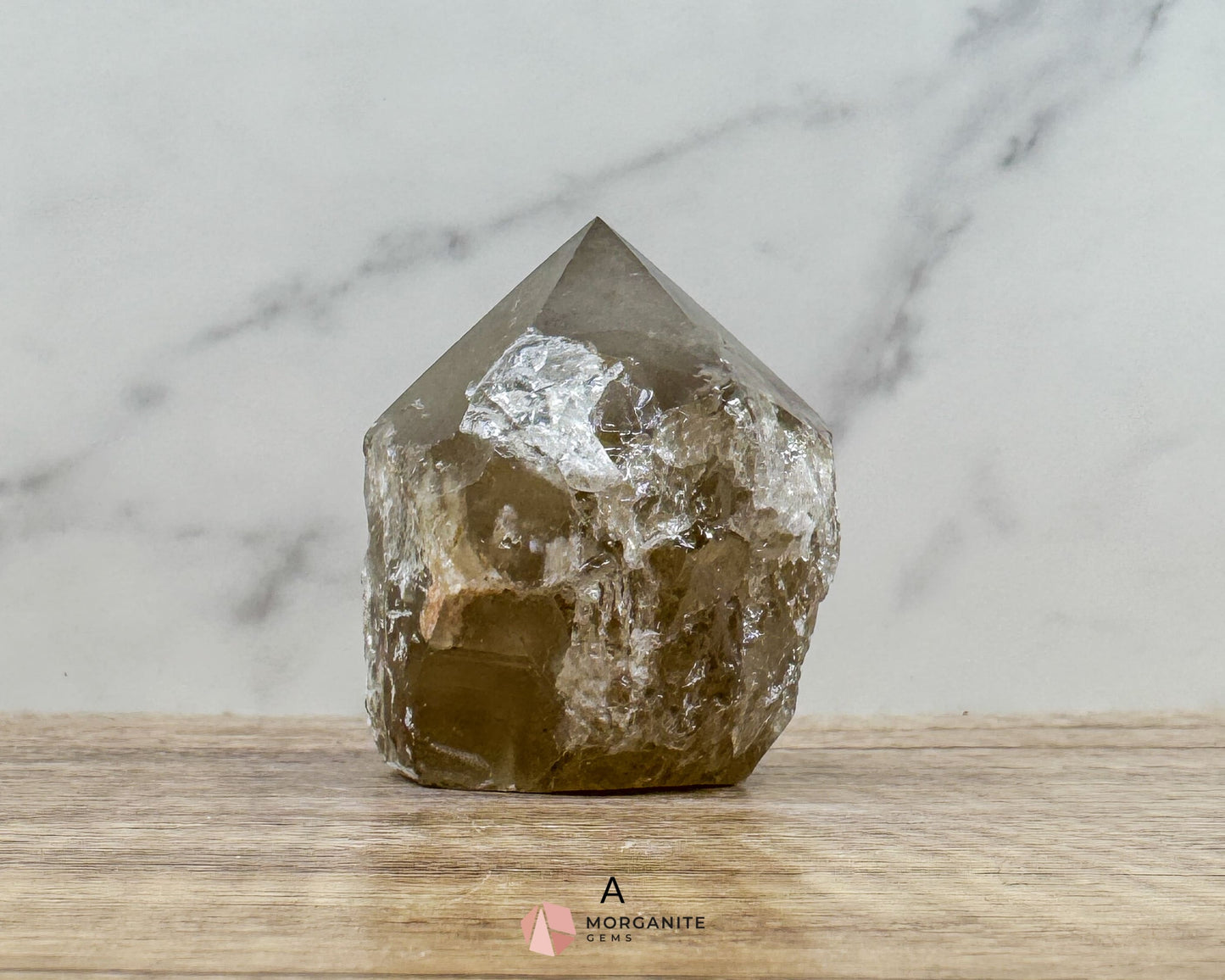 Smoky Quartz Half Rough Cut Base Point – Grounding & Protective Energy Crystal - Metaphysical Crystals