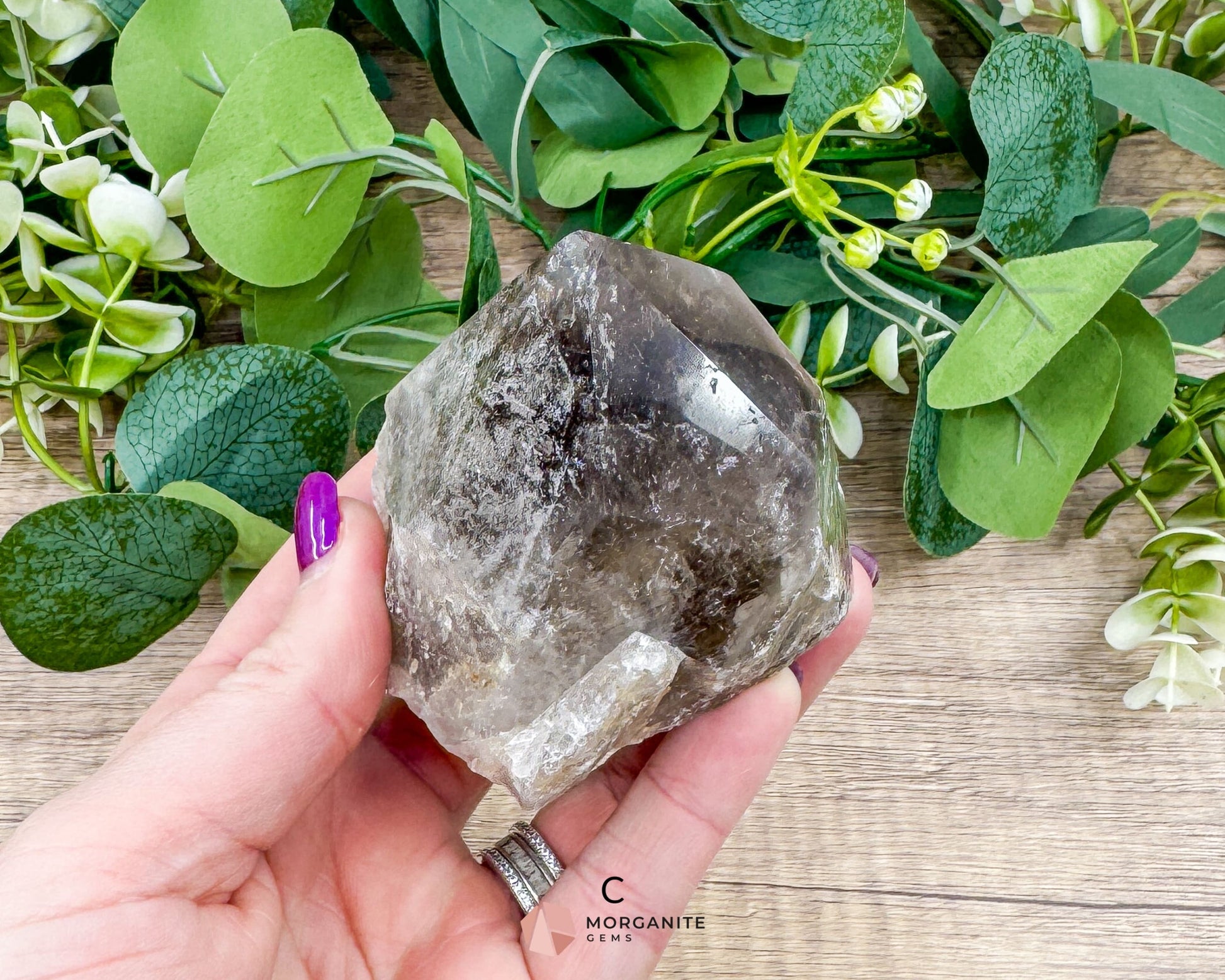 Smoky Quartz Half Rough Cut Base Point – Grounding & Protective Energy Crystal - Metaphysical Crystals