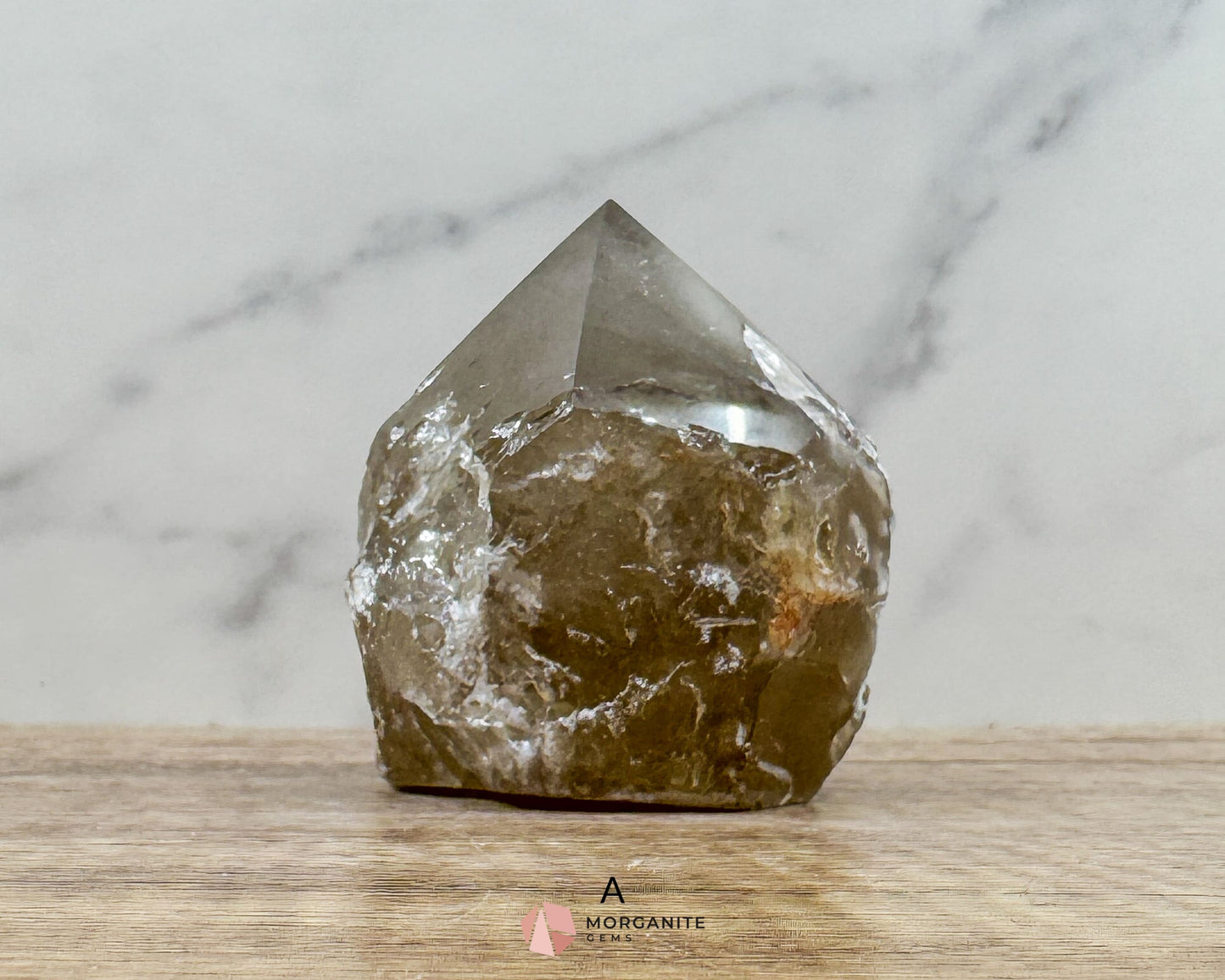 Smoky Quartz Half Rough Cut Base Point – Grounding & Protective Energy Crystal - Metaphysical Crystals