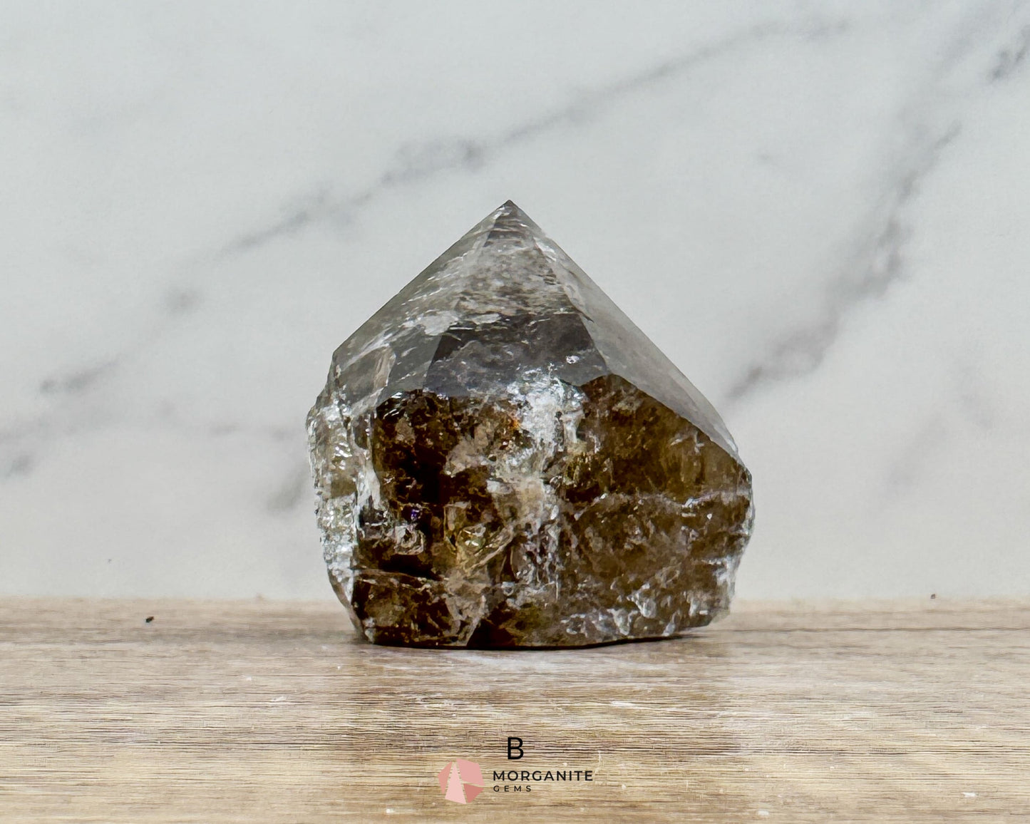 Smoky Quartz Half Rough Cut Base Point – Grounding & Protective Energy Crystal - Metaphysical Crystals