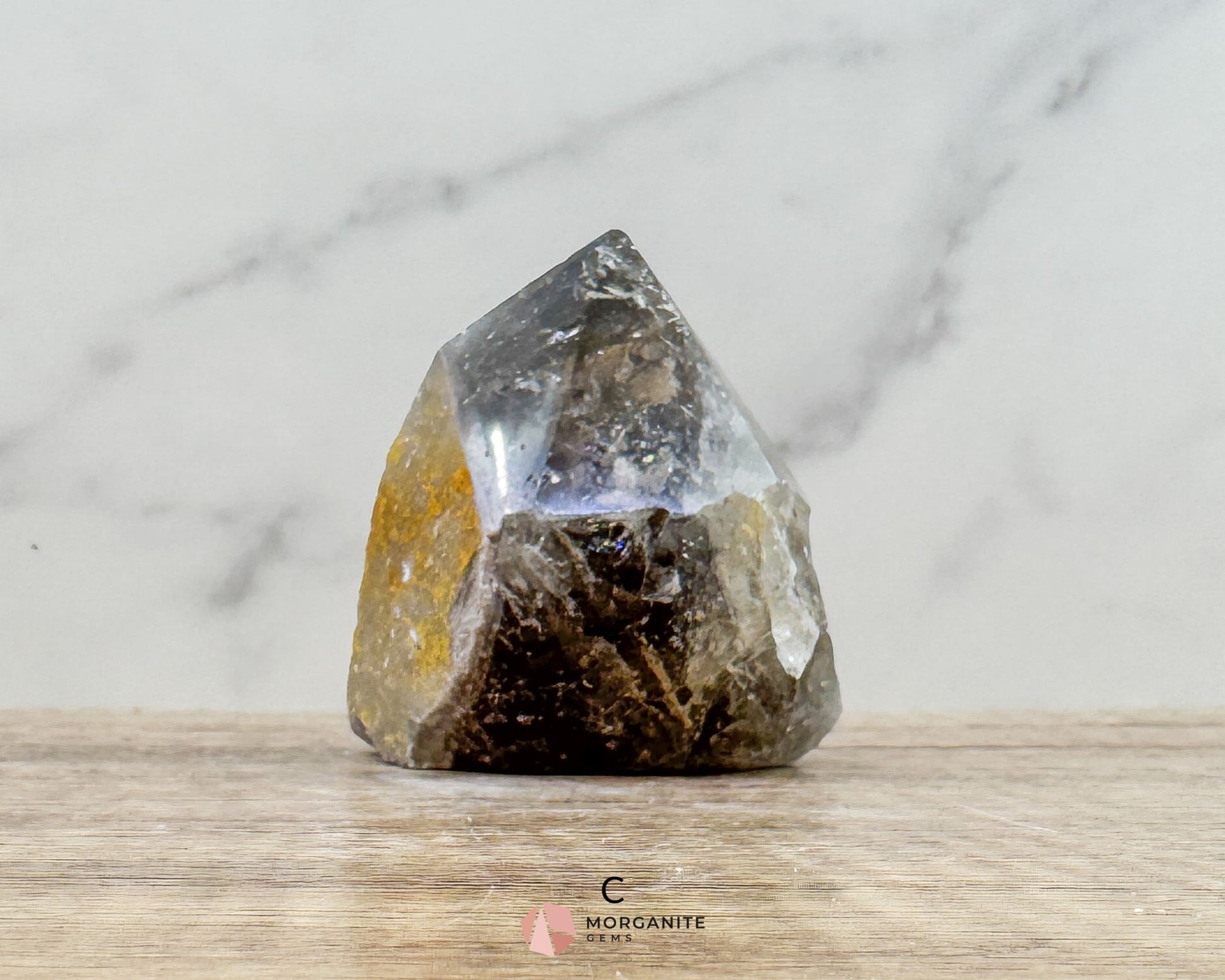 Smoky Quartz Half Rough Cut Base Point – Grounding & Protective Energy Crystal - Metaphysical Crystals