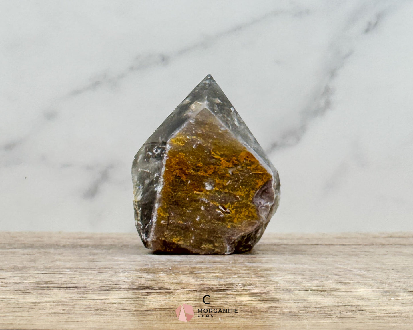 Smoky Quartz Half Rough Cut Base Point – Grounding & Protective Energy Crystal - Metaphysical Crystals