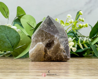 Smoky Quartz Half Rough Cut Base Point – Grounding & Protective Energy Crystal - Metaphysical Crystals