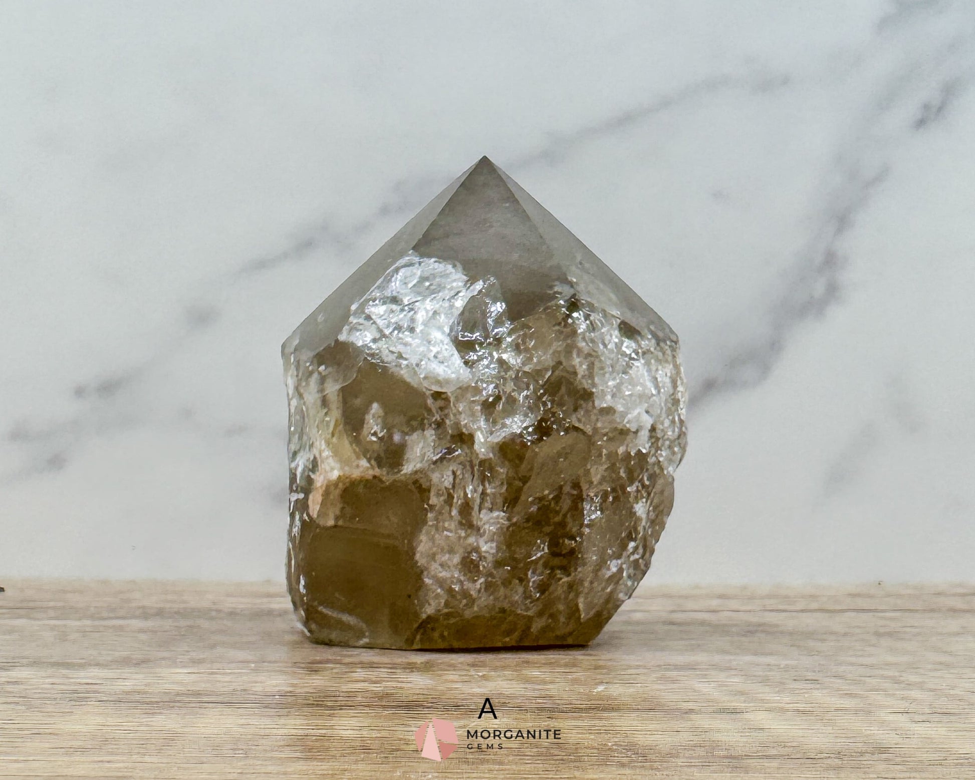 Smoky Quartz Half Rough Cut Base Point – Grounding & Protective Energy Crystal - A - Metaphysical Crystals