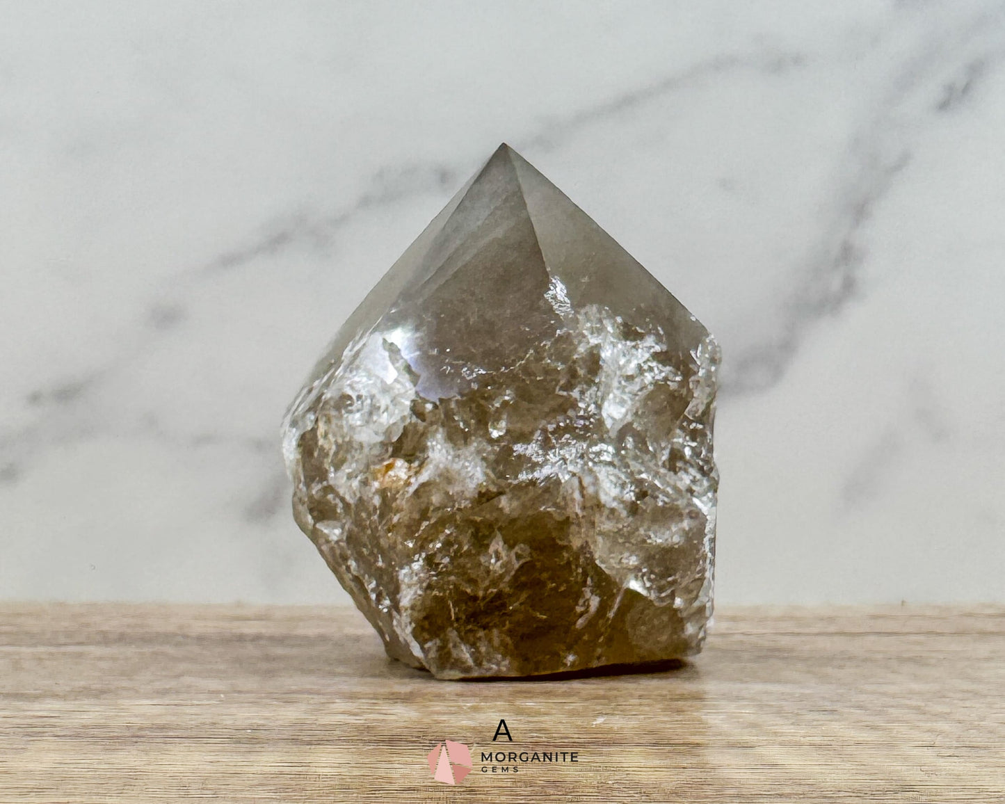 Smoky Quartz Half Rough Cut Base Point – Grounding & Protective Energy Crystal - Metaphysical Crystals