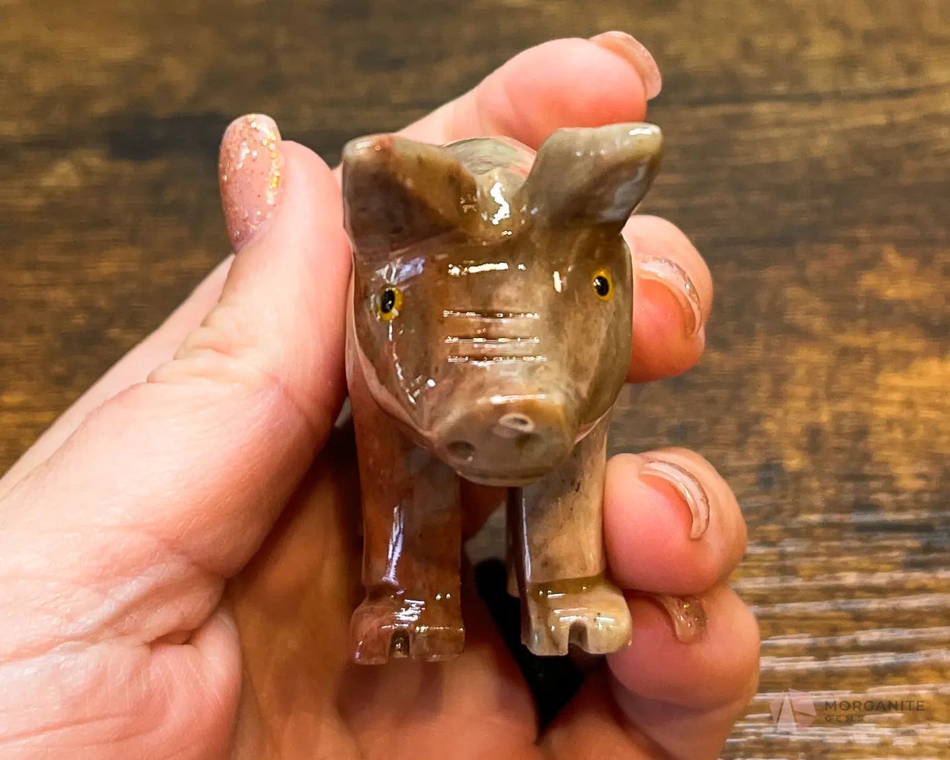 Soapstone Carvings-Morganite Gems