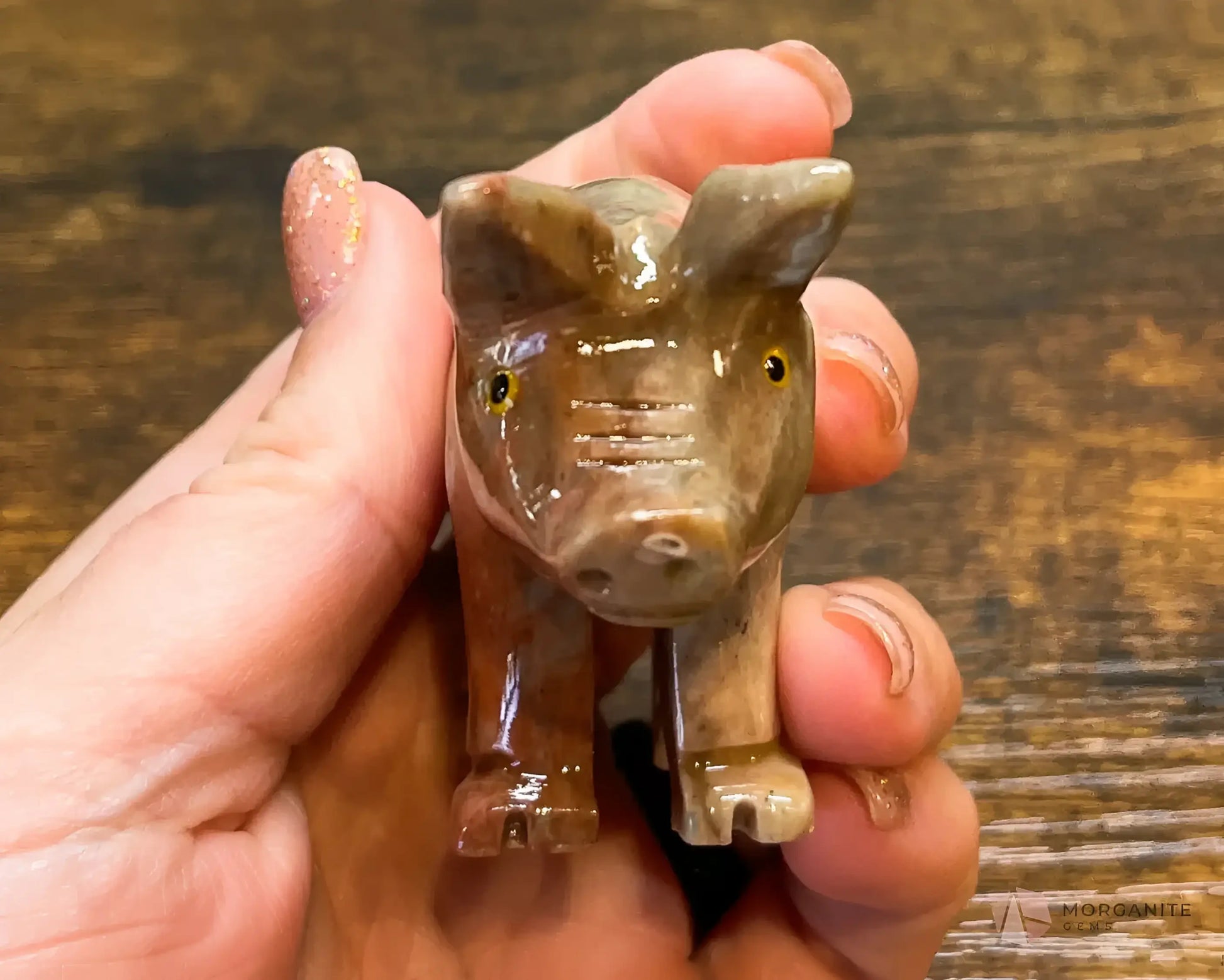 Soapstone Carvings-Morganite Gems