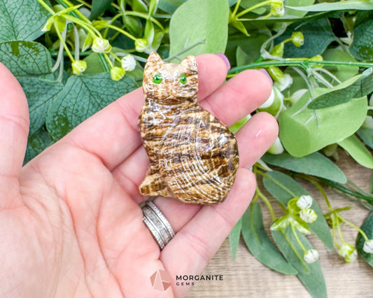 Soapstone Cat (2”) – Hand-Carved Symbol of Independence Protection & Mystery - Metaphysical Crystals