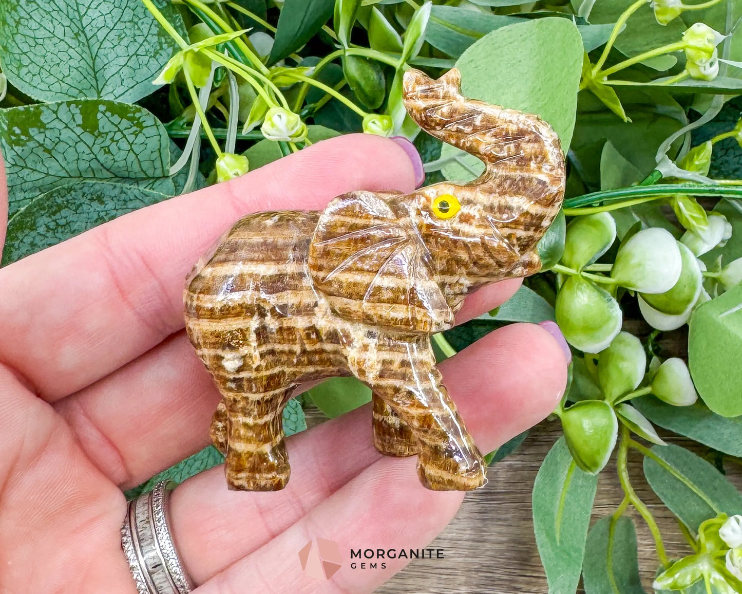 Soapstone Elephant (2”) – Hand-Carved Symbol of Strength Wisdom & Good Luck - Metaphysical Crystals