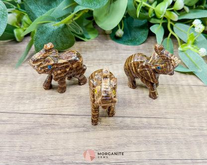 Soapstone Elephant (2”) – Hand-Carved Symbol of Strength Wisdom & Good Luck - Metaphysical Crystals