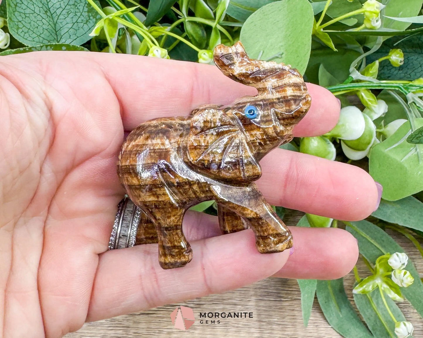 Soapstone Elephant (2”) – Hand-Carved Symbol of Strength Wisdom & Good Luck - Metaphysical Crystals