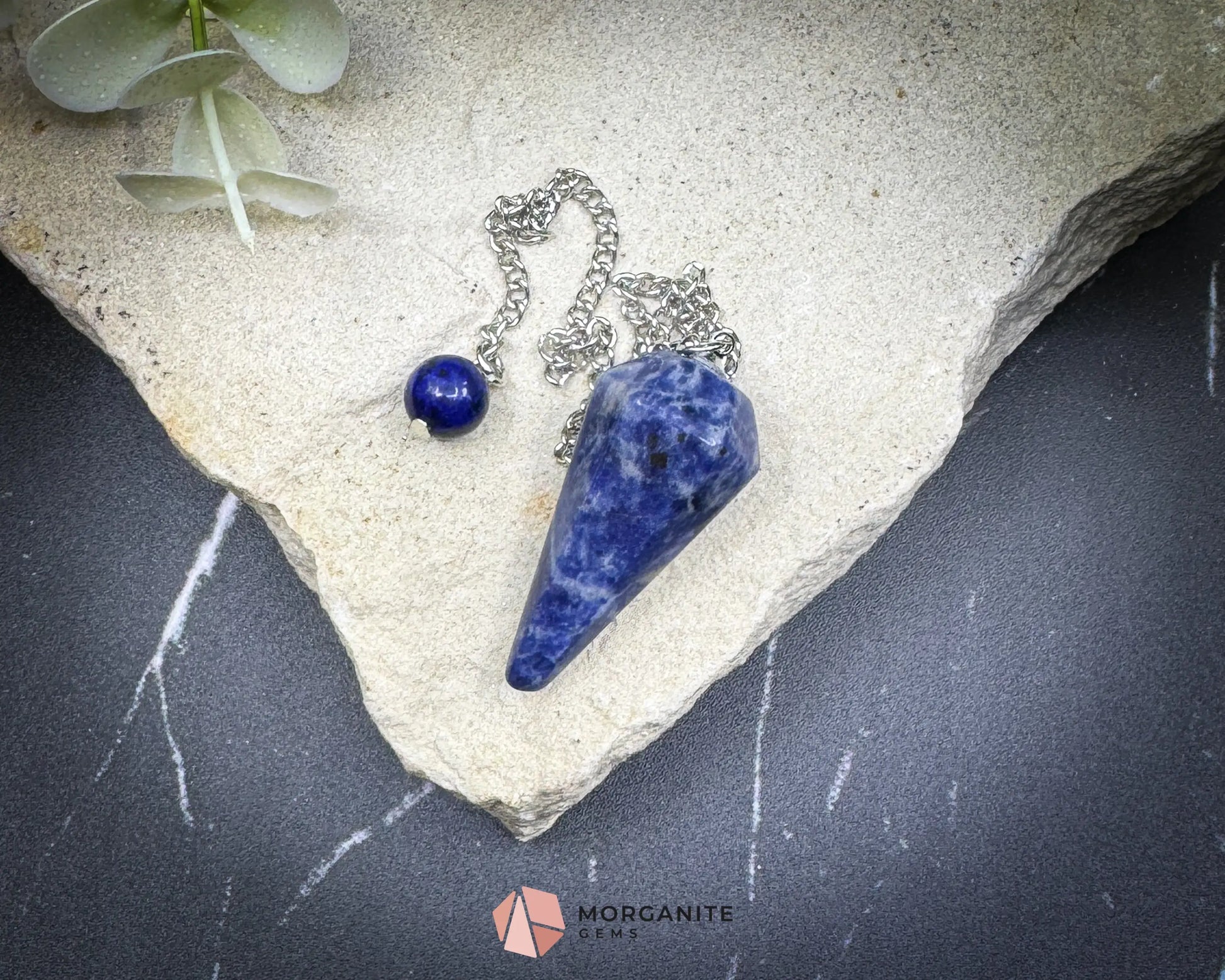 Sodalite Pendulum for Insight Mental Clarity & Spiritual Truth - Metaphysical Crystals