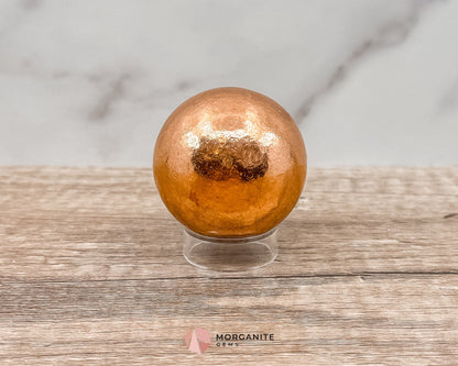 Solid Copper Sphere – Grounding & Healing Energy Tool for Balance, Vitality & Amplification-Morganite Gems