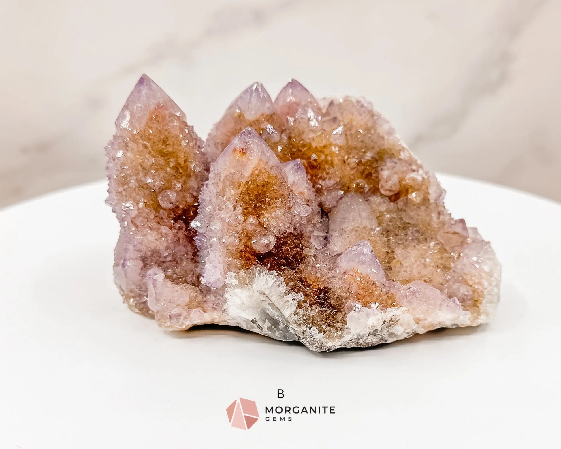 Spirit (Cactus) Quartz Specimens – Unique Natural Crystal Clusters for Spiritual Growth and Healing-Morganite Gems