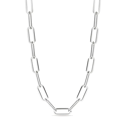 Stainless Steel Paperclip Chain Necklace-Morganite Gems