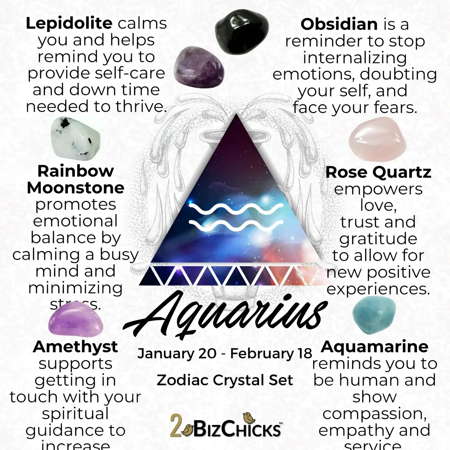 Standard Zodiac Set-Morganite Gems