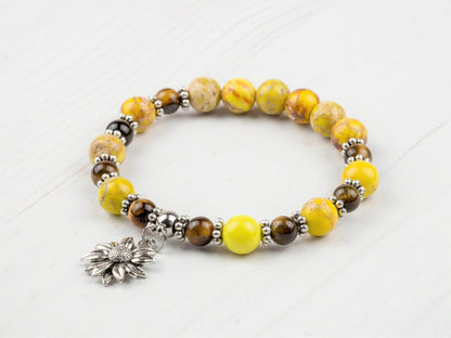 Sunflower Gemstone Bracelet-Morganite Gems