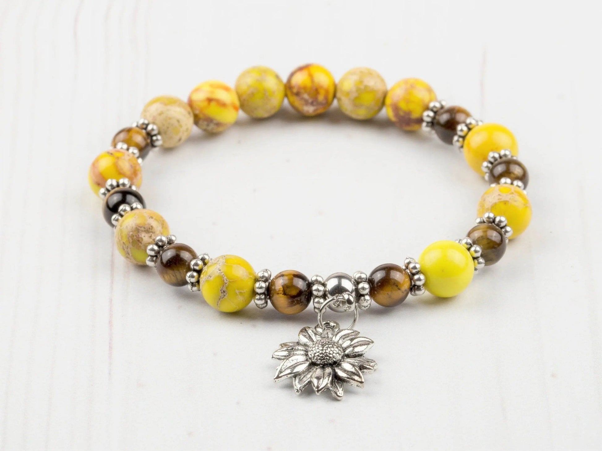 Sunflower Gemstone Bracelet-Morganite Gems