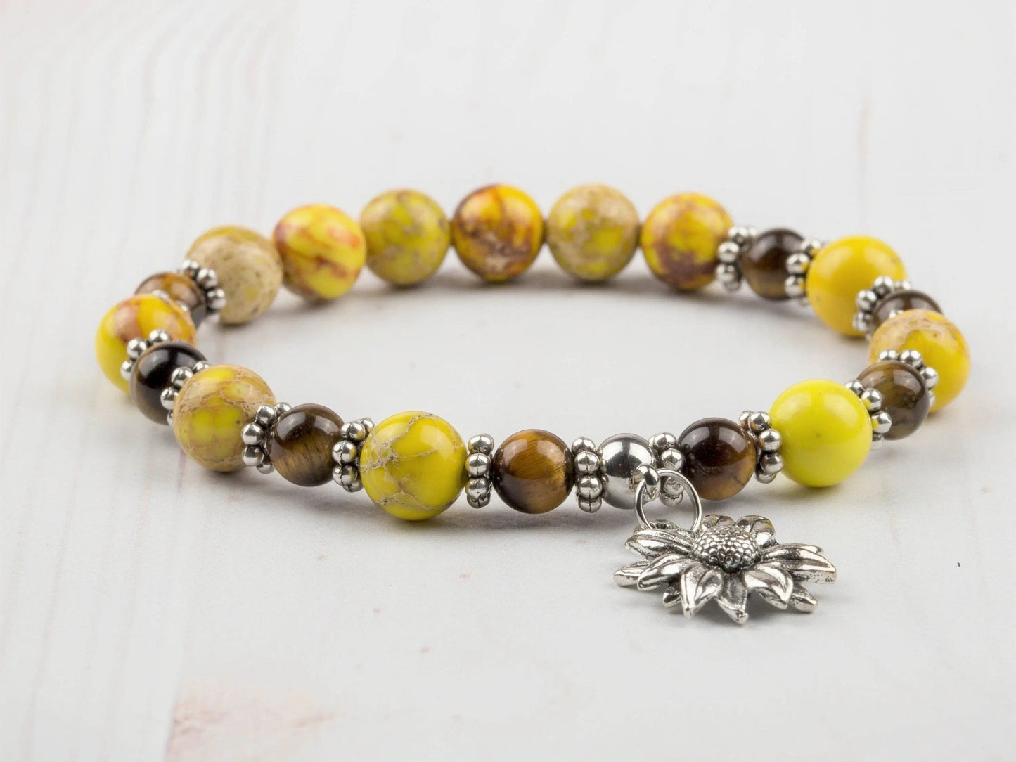 Sunflower Gemstone Bracelet-Morganite Gems