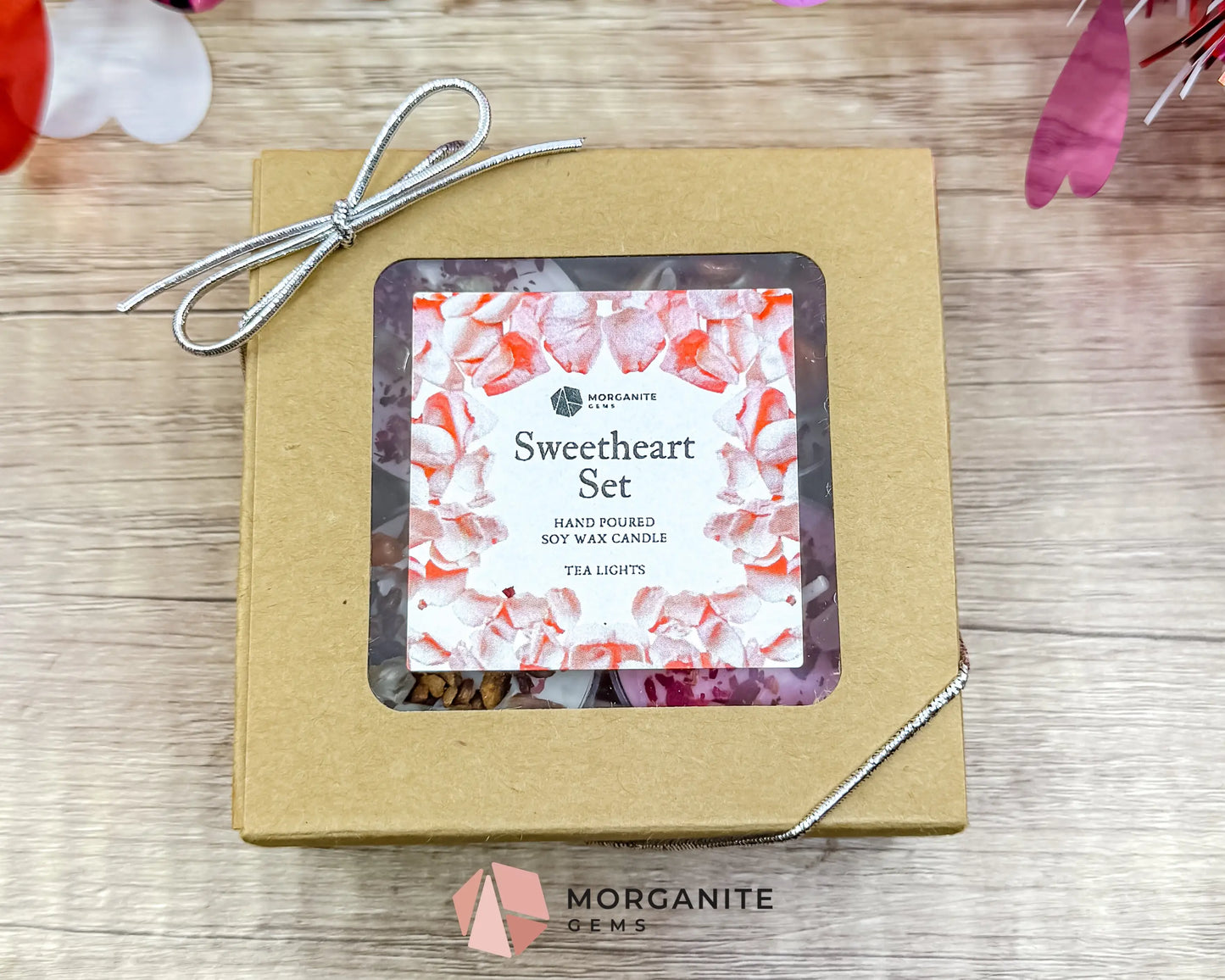 Sweetheart Tea Light Candle Set | Valentine Soy Tea Lights | Romantic Gift Set | Pink & Cozy Scents