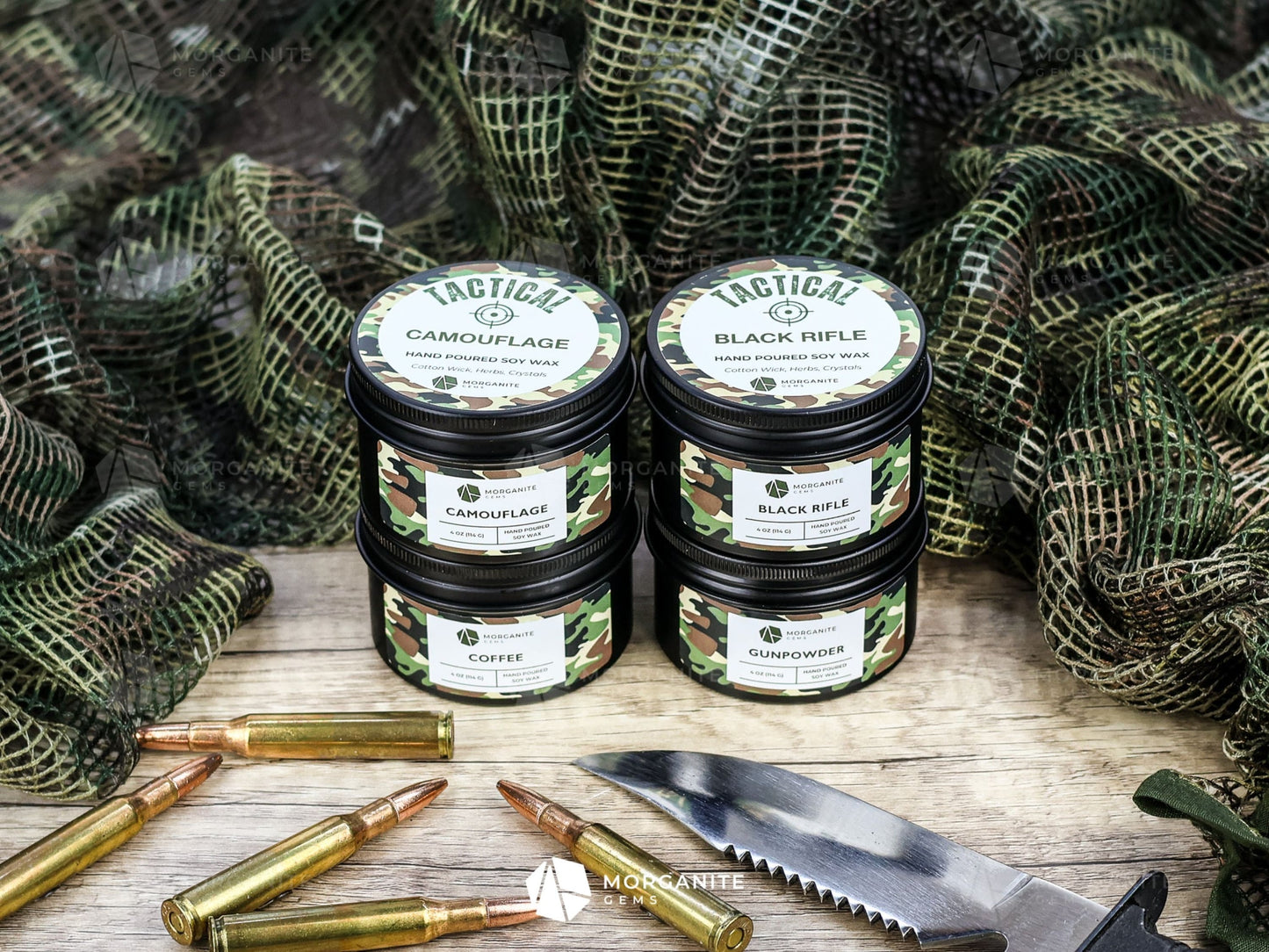 Tactical Candles for Men-Morganite Gems